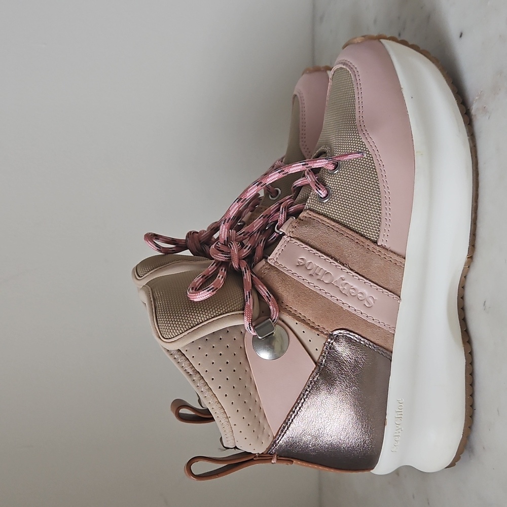 SEE BY CHLOE: Casey high top platform sneakers